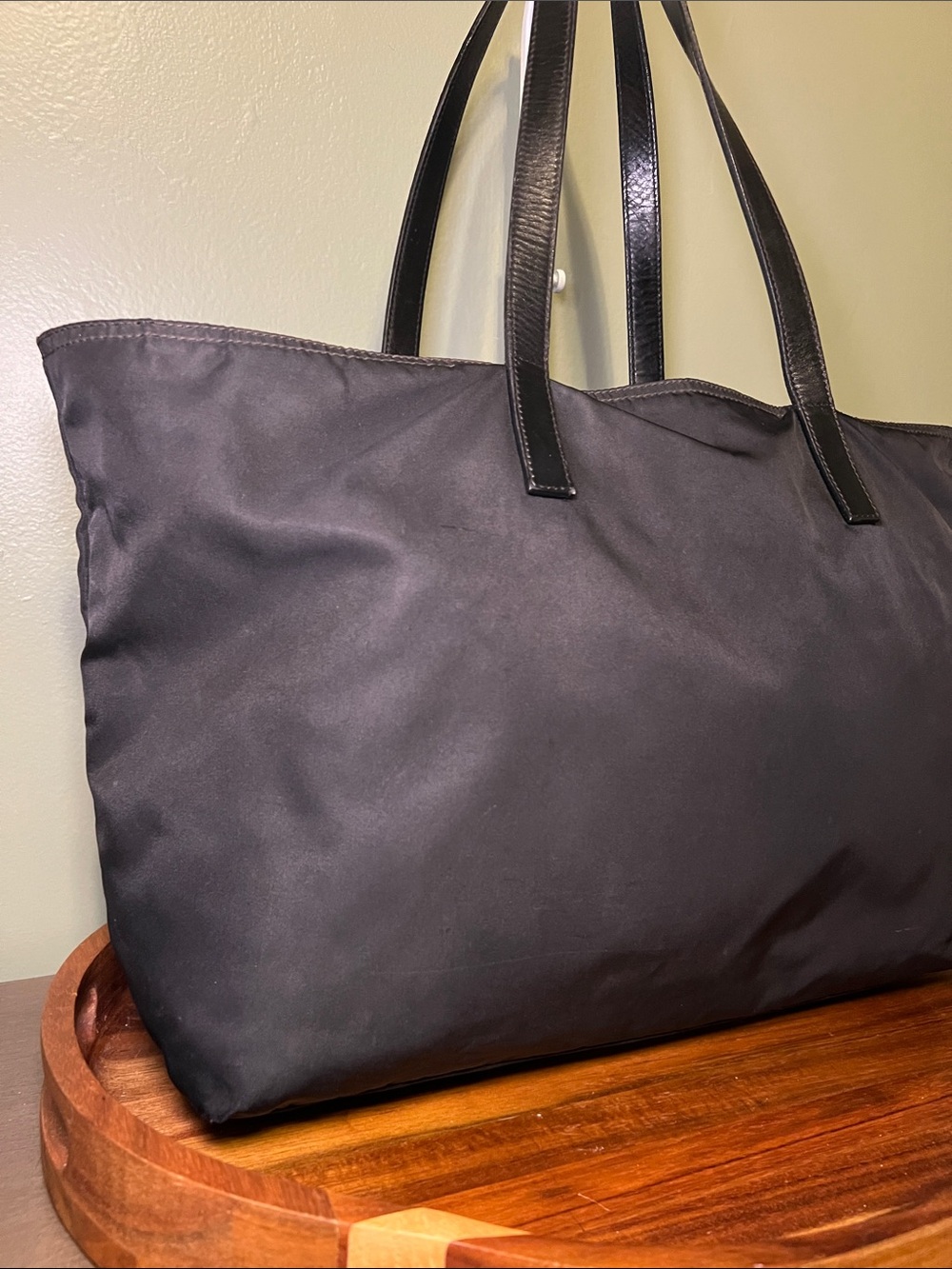 Prada Black Nylon Tote with Leather Handles - Picture 5 of 10